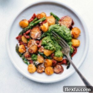 One-Pan Sausage Pesto and Veggies