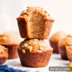 Healthy Banana Muffins, baked to golden perfection.