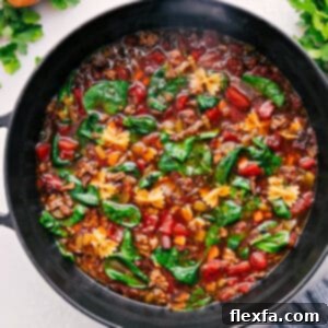 A close-up image of the delicious Pasta Soup recipe.