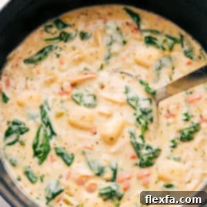 A comforting bowl of Chicken Gnocchi Soup