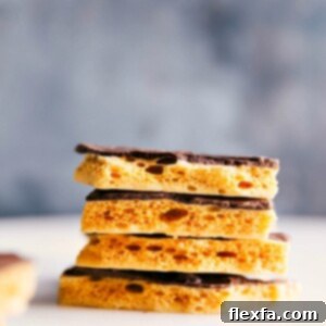 Delicious Honeycomb Candy pieces on a serving plate, ready to enjoy.