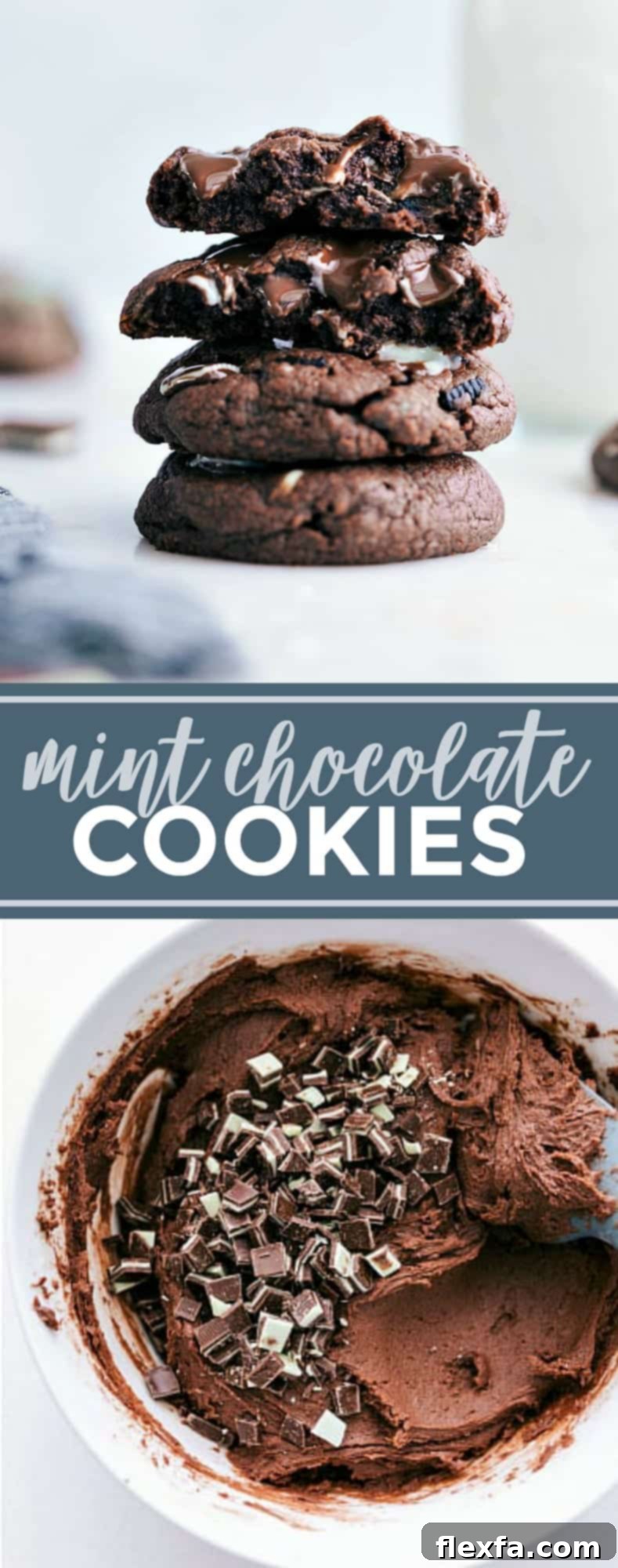 Everyone BEGS for the recipe for these mint chocolate chip cookies! They're bursting with flavor and so simple to make thanks to a couple of shortcuts! via chelseasmessyapron.com #cookie #mint #andes #chocolate #chip #dessert #holiday #easy #brownie #mix #shortcut