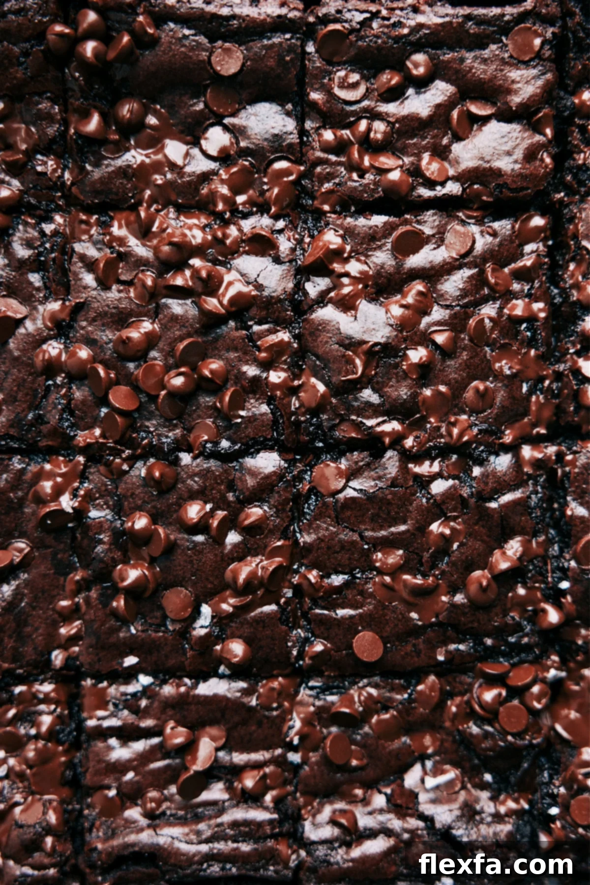 A close-up of a freshly baked fudgy brownie recipe—warm, irresistibly melty, and utterly decadent.