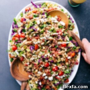 A vibrant bowl of Portillo's Chopped Salad, ready to be enjoyed.