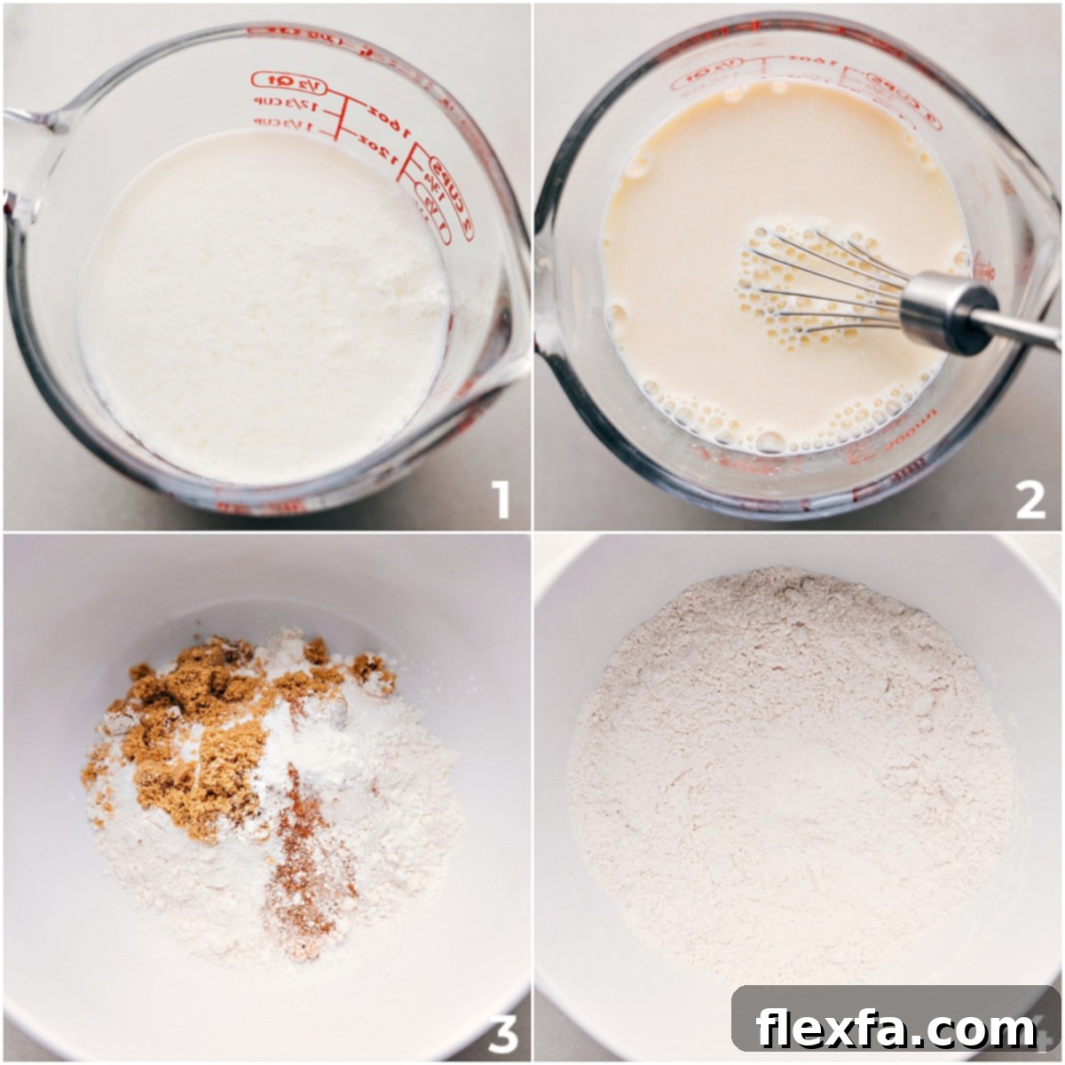 Irresistible Chocolate Chip Pancakes 5 Pancake batter mixing bowl with chocolate chips, illustrating the preparation process.