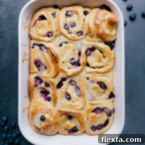 Scrumptious lemon-blueberry sweet rolls, a delectable pastry treat.