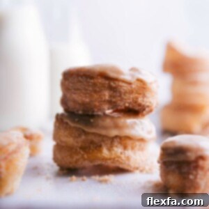Stack of glazed cronuts, showcasing the ideal blend of flavor and texture.