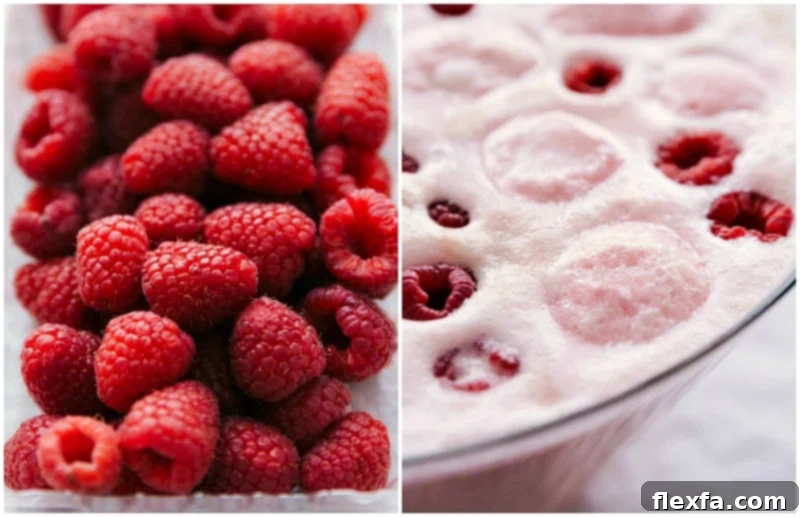 Close-up shot of fresh berries, perfect for garnishing the easy-to-make Sherbet Punch.