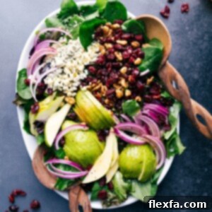 Pear salad on a tray.