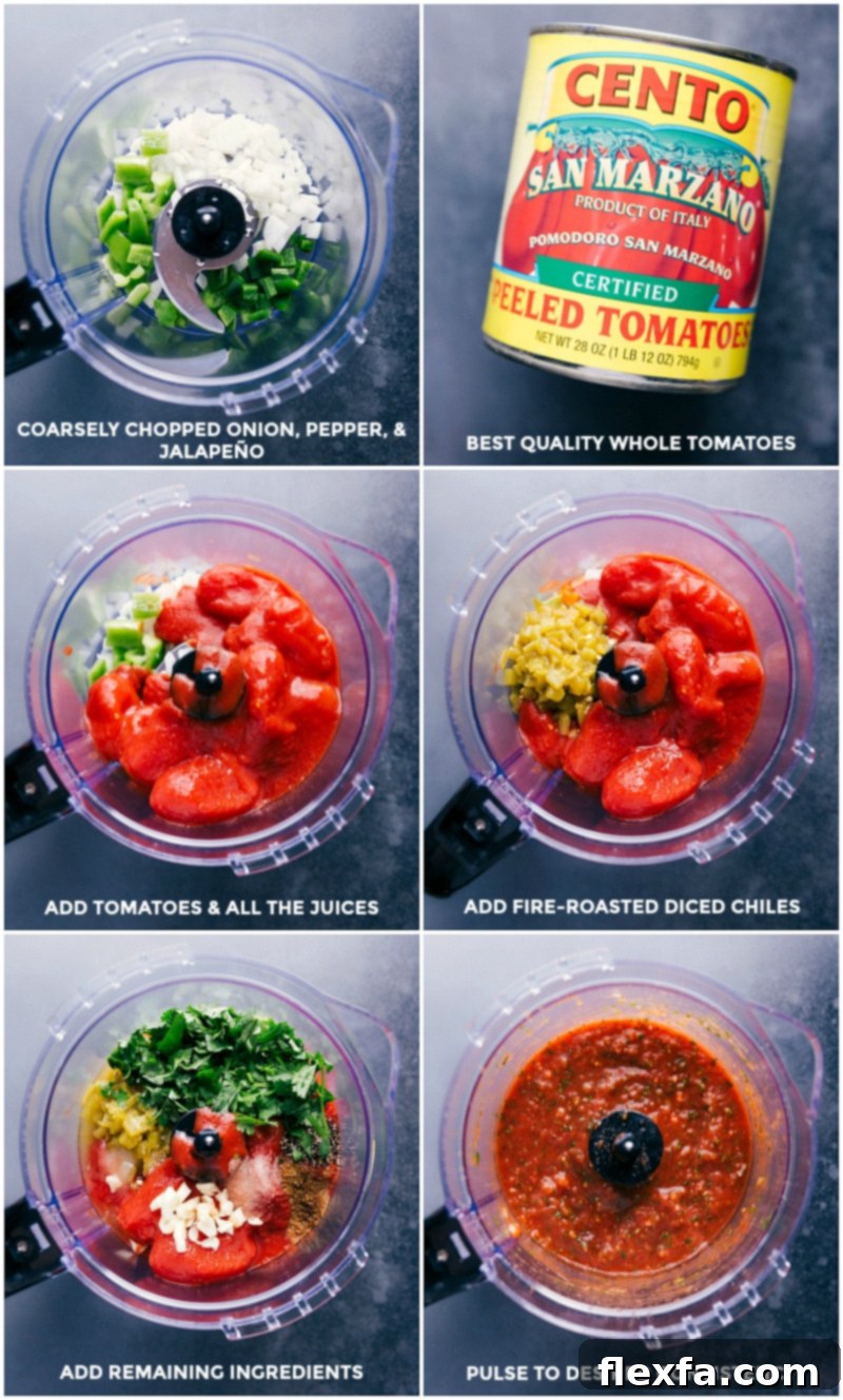 Everything being added to the food processor and being pulsed to desired consistency.