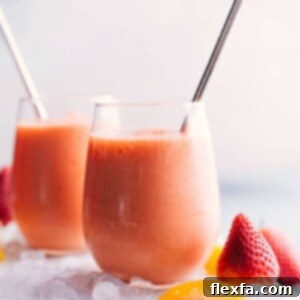 Delicious Caribbean Passion Smoothie, perfectly blended and ready to be enjoyed.