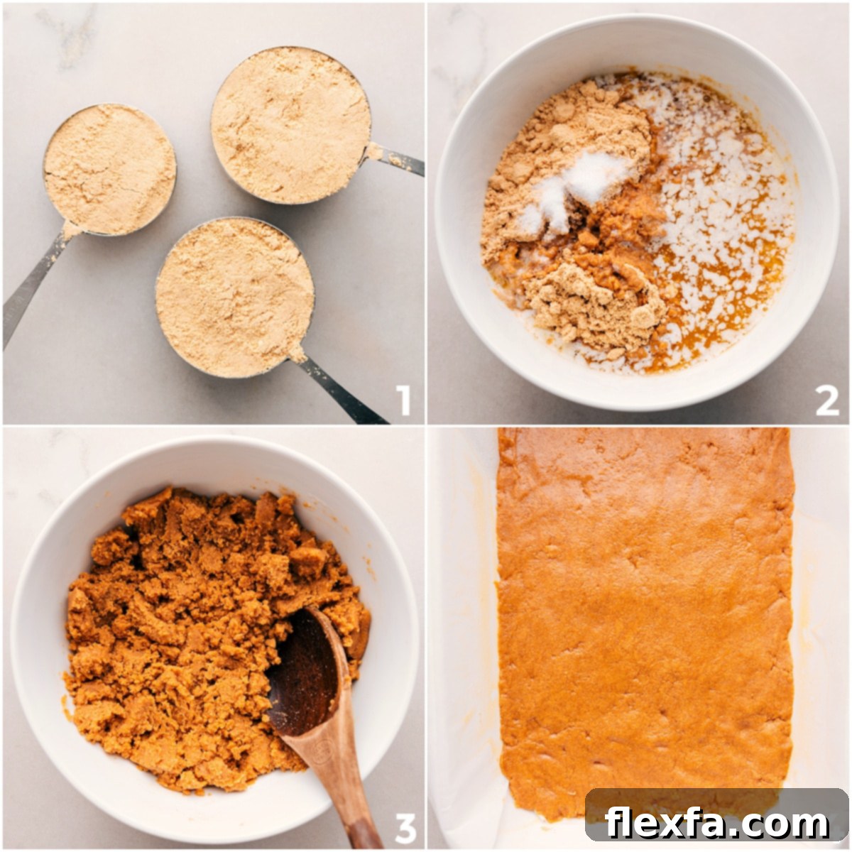 Secrets to a Perfect Graham Cracker Crust The perfectly mixed graham cracker crust ready to be spread as the base for the Magic Cookie Bars.