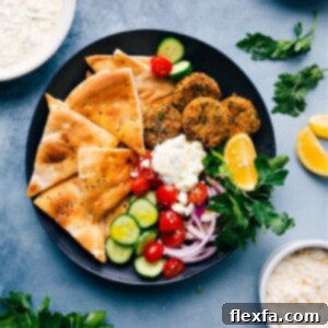 Crispy Air Fryer Falafel ready to be served