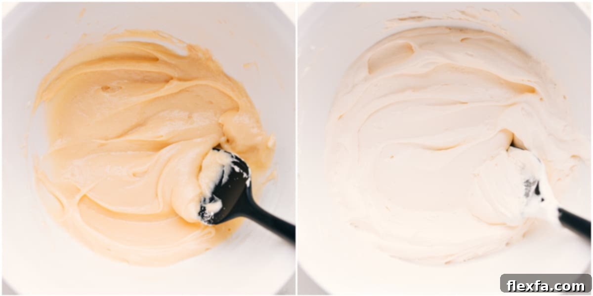 Cheesecake Dip Mixing