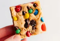 M&M Cookie Bar Extravaganza