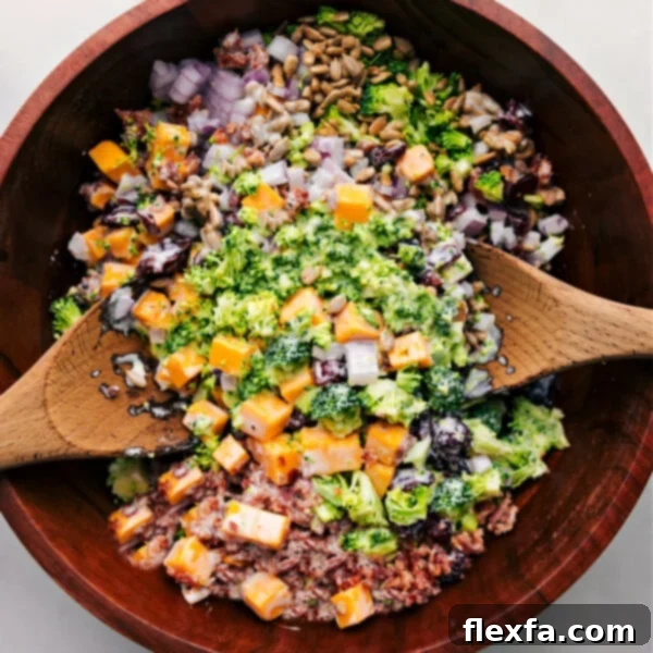 Creamy Broccoli Avocado and Berry Salad