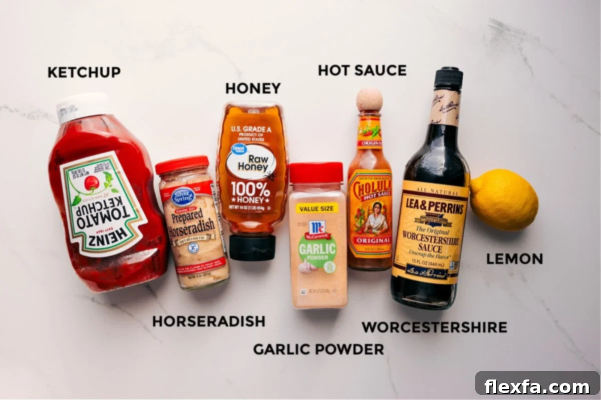 Ingredients for Homemade Cocktail Sauce
