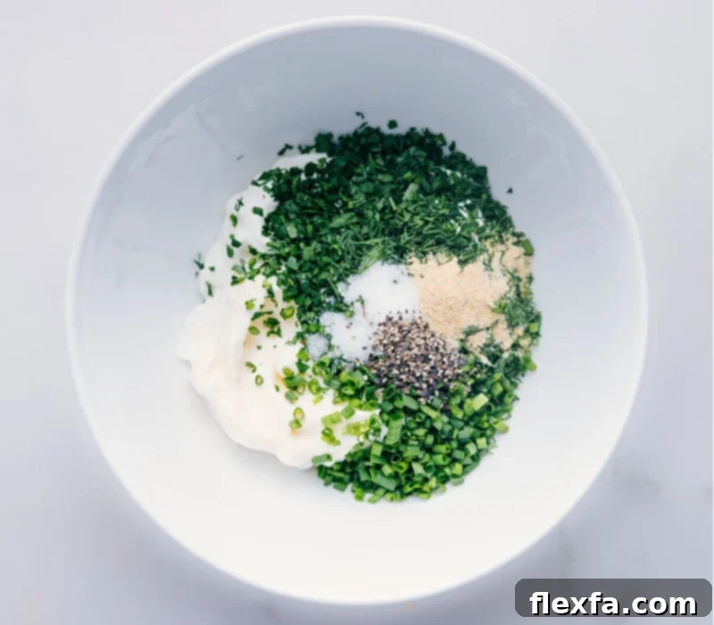 Ingredients for Buttermilk Ranch Dressing