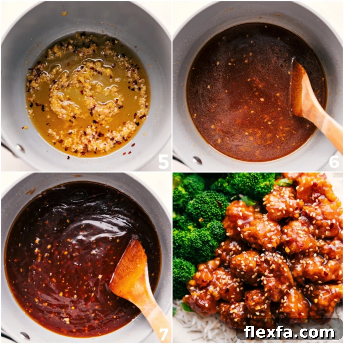 Finished Orange Chicken.