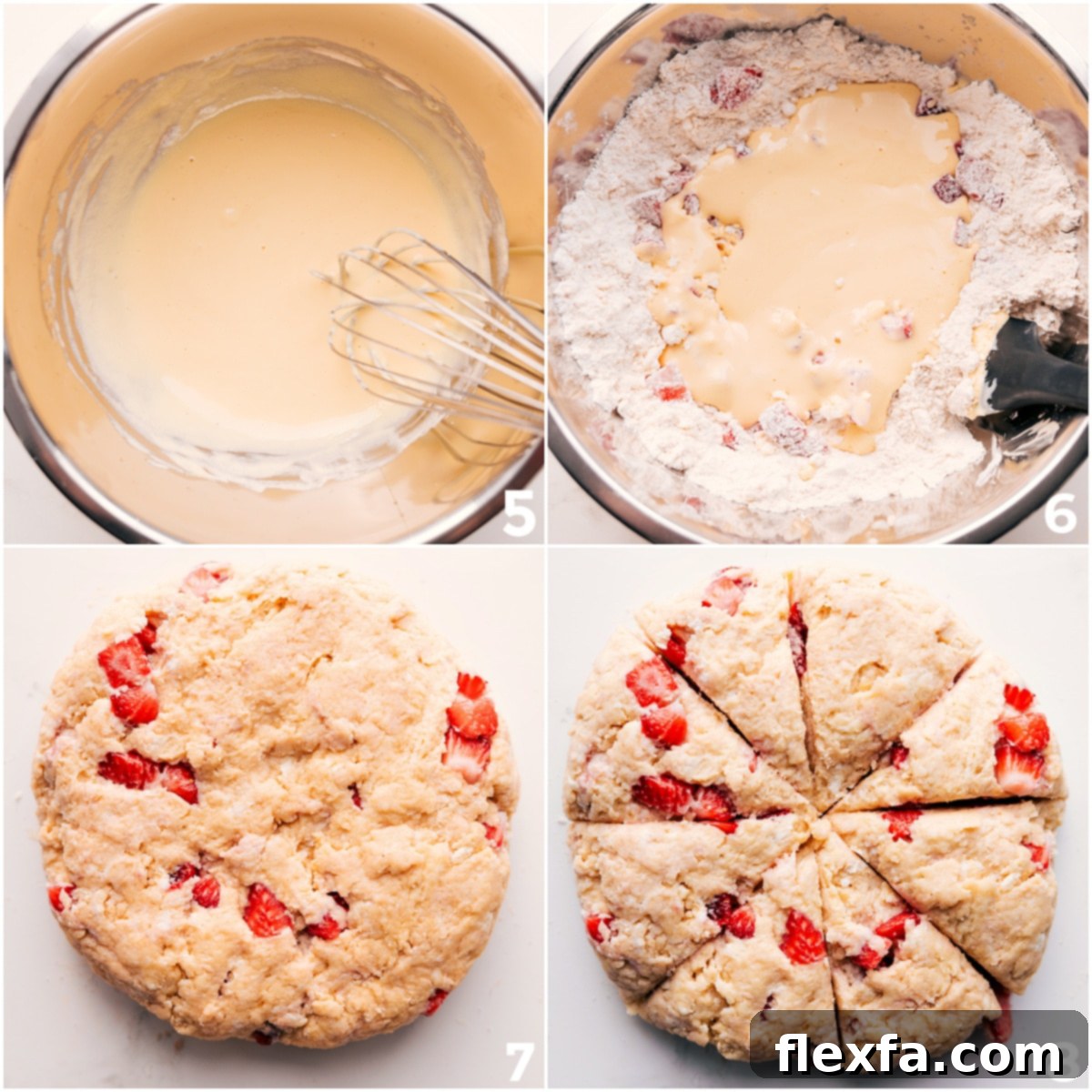 Strawberry Scone Dough formation