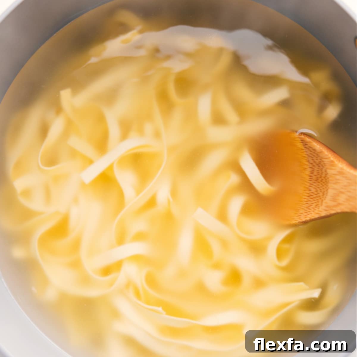 Cooking The Fettuccine To Al Dente
