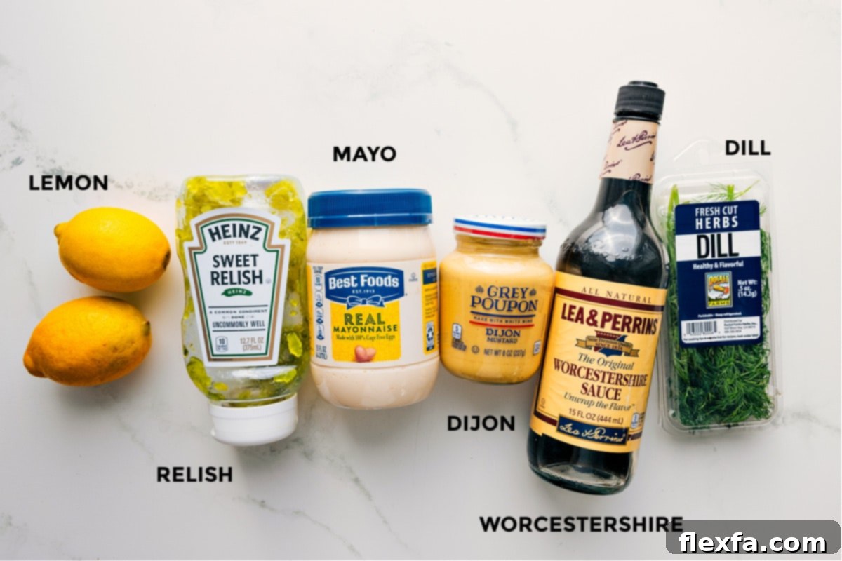 Close-up of Tartar Sauce Ingredients