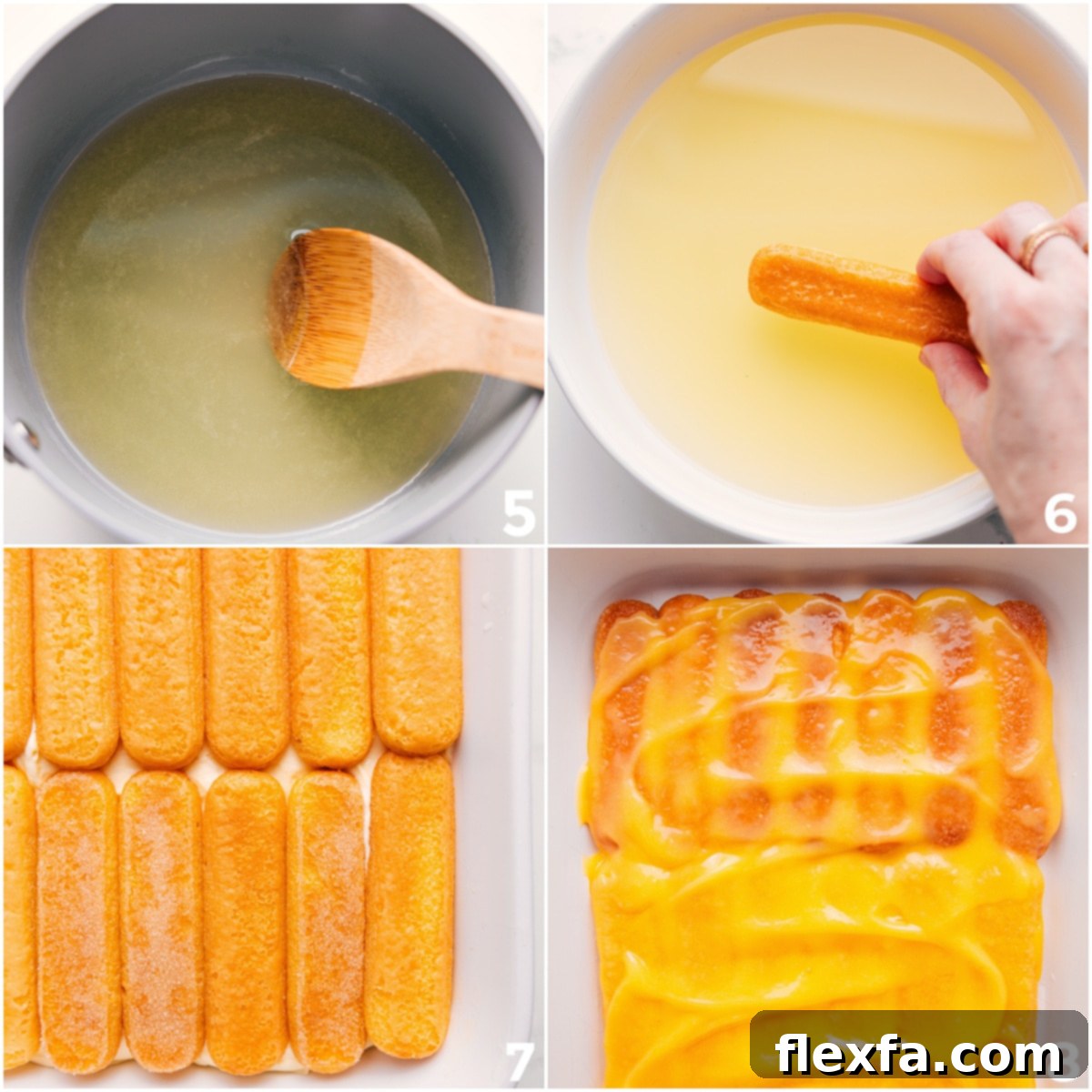 Assembling Lemon Tiramisu
