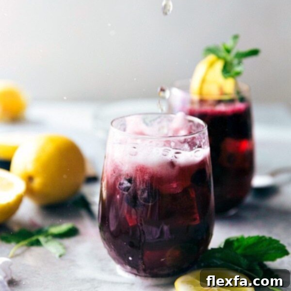 Sparkling Blueberry Lemonade