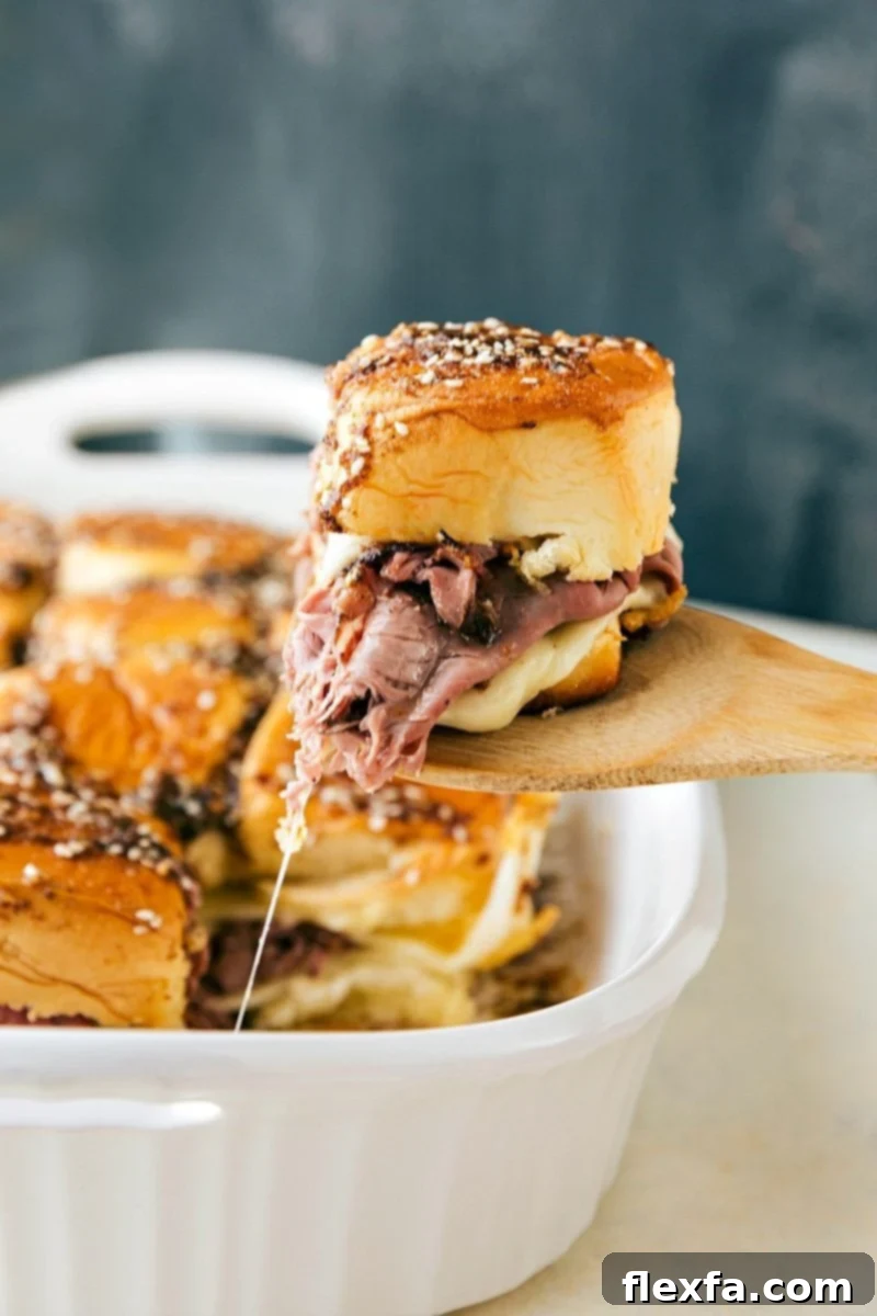 French Dip sandwiches fresh out of the oven.