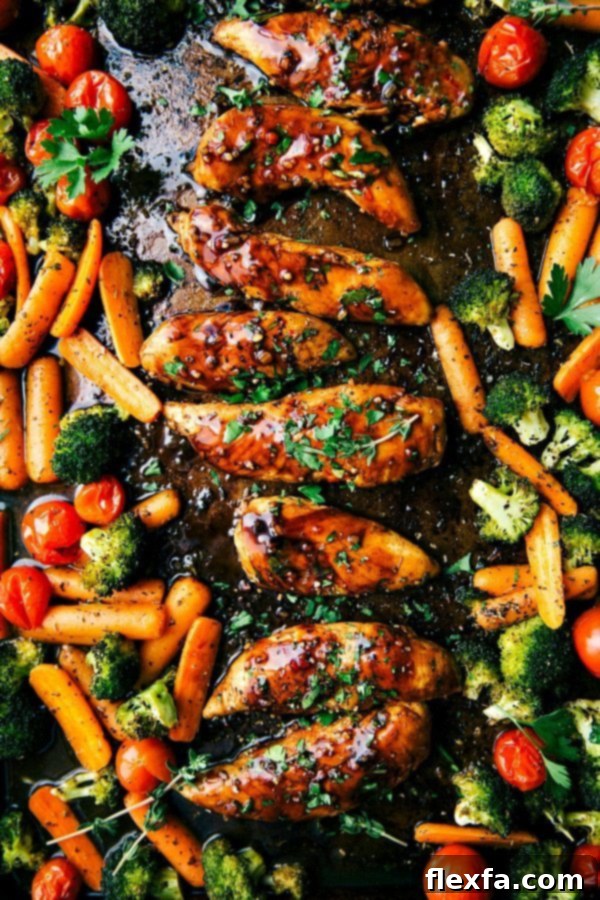 Balsamic chicken and veggies.