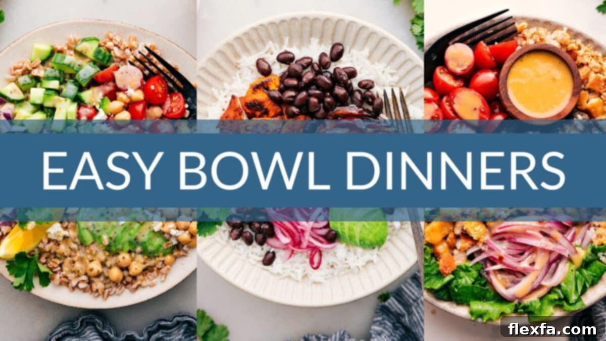 A collection of easy and delicious dinner bowl recipes.
