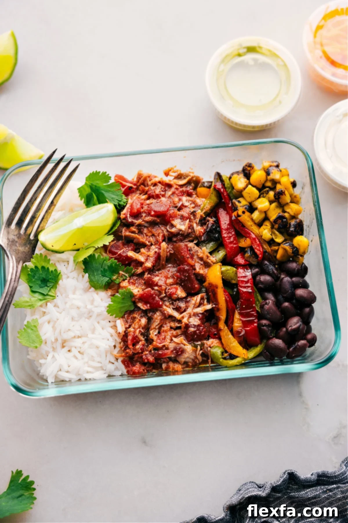 Crockpot salsa chicken prepped and ready for a delicious, slow-cooked meal.