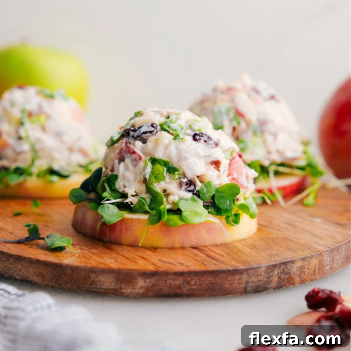 Refreshing chicken salad with crisp apples, perfect for an easy lunch or light dinner.