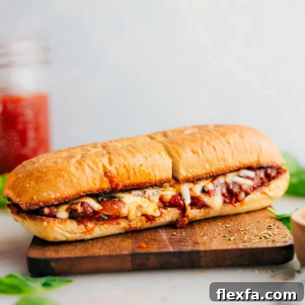 Italian Sausage Sandwich freshly made and ready to be enjoyed.