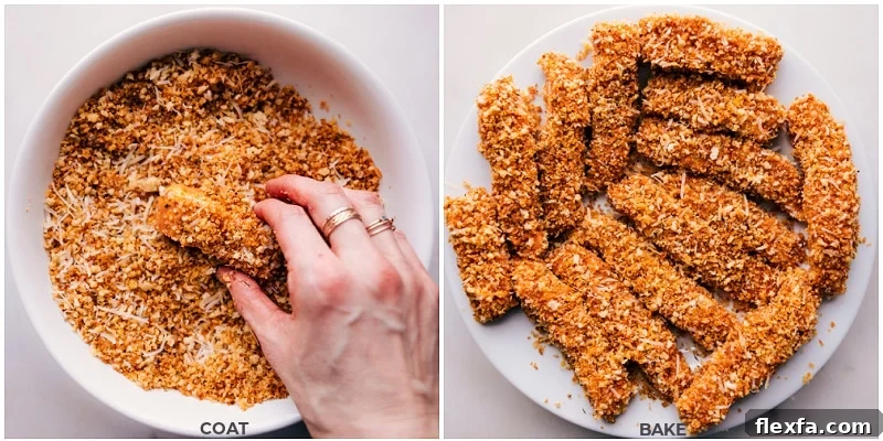 Cod coated in panko mixture