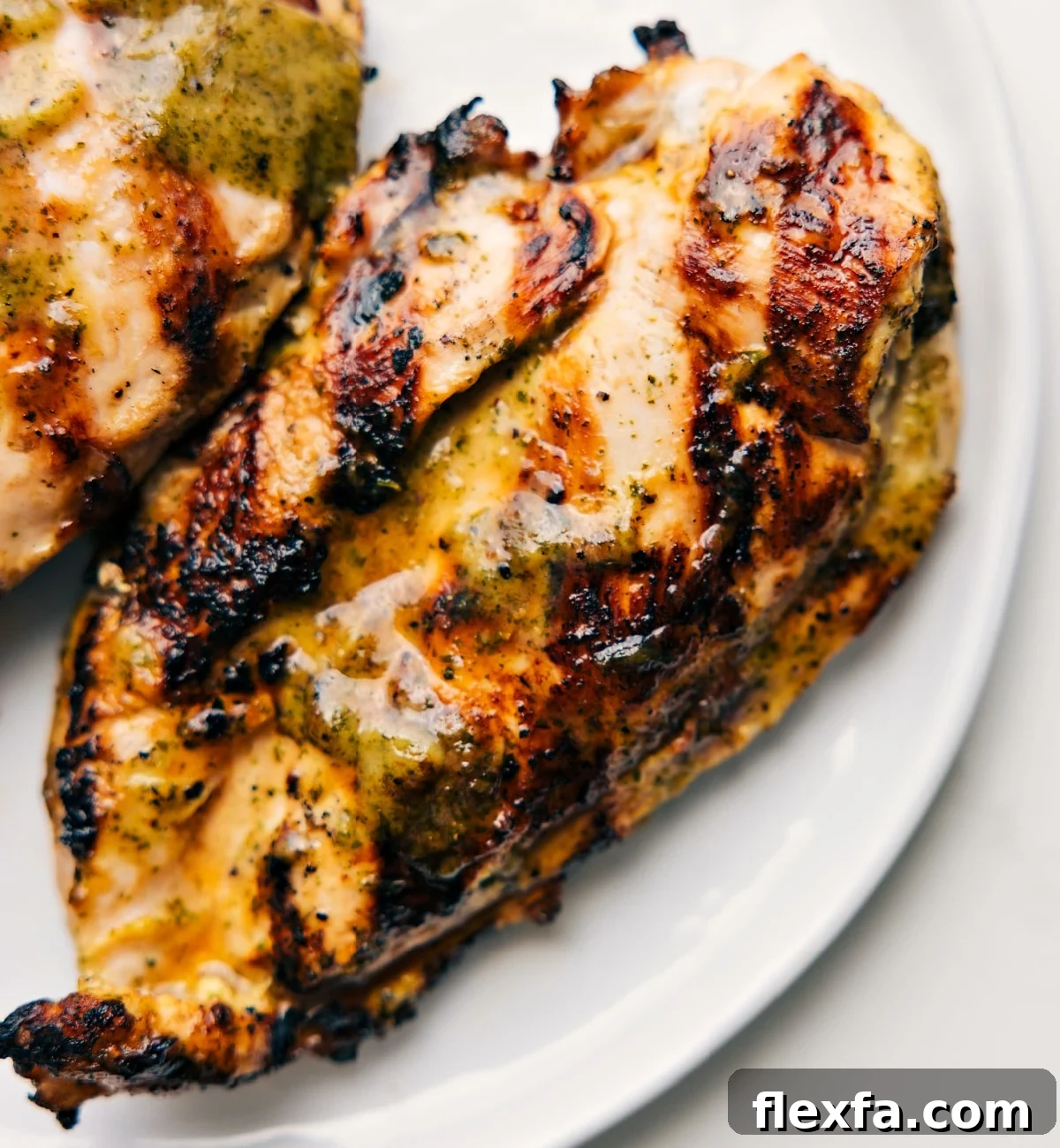 The chicken grilled to perfection to add to this Cobb salad recipe.