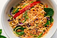 Crisp Spring Roll Salad with Peanut-Lime Dressing