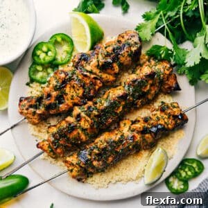 Small image of the finished chicken skewers