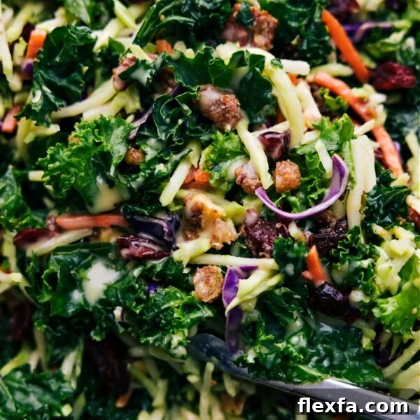 Kale cranberry pecan salad