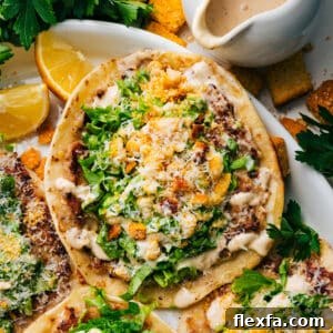 Finished Chicken Caesar Smashed Taco