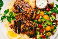 Greek Chicken Gyro Bowls with Tzatziki Sauce