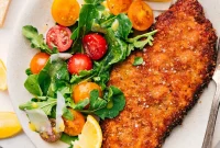 Crispy Chicken Milanese with Lemon and Arugula