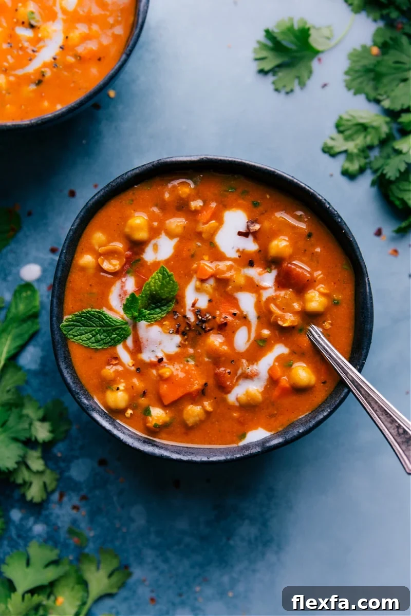 A simple and delicious chickpea soup recipe, one of my favorite of these healthy soup recipes.