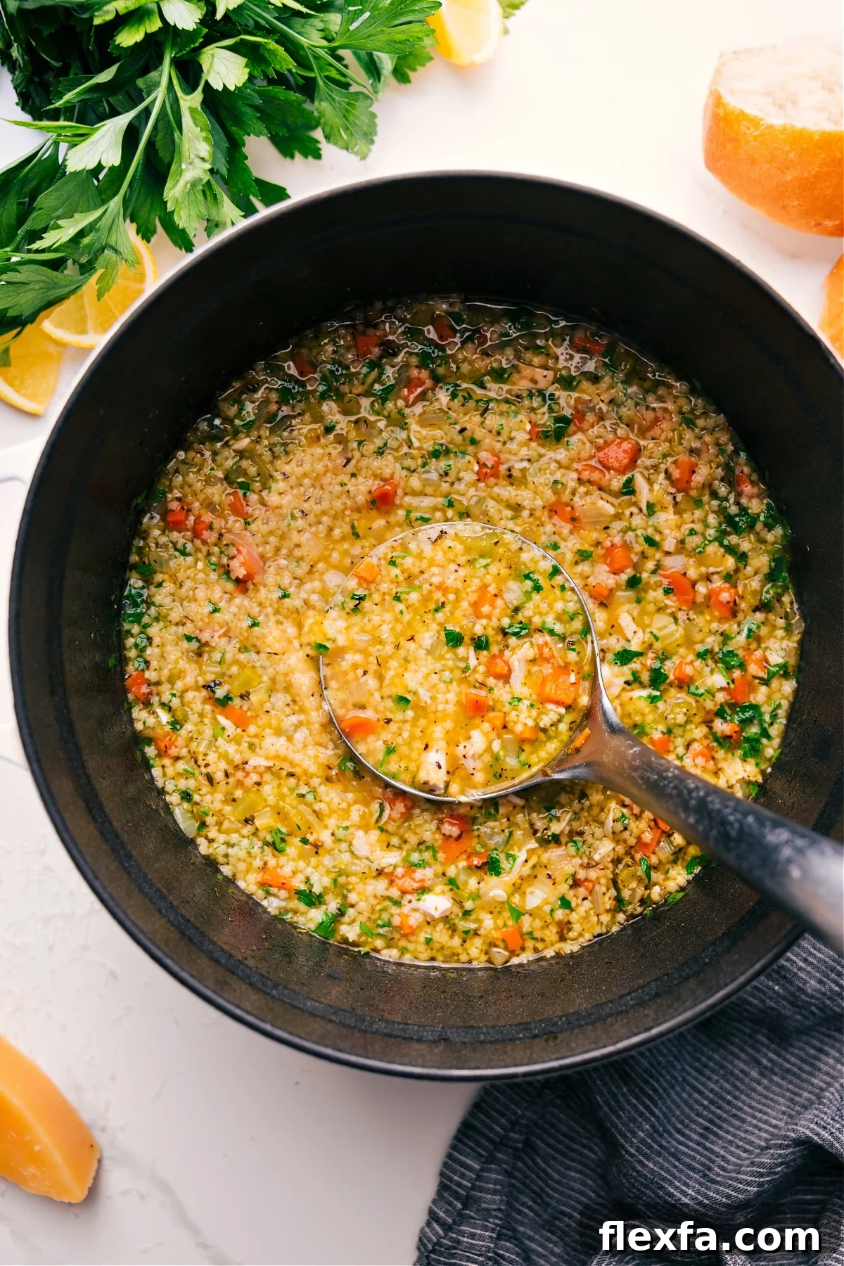 Pastina soup with tiny pasta and tender vegetables, a simple favorite.