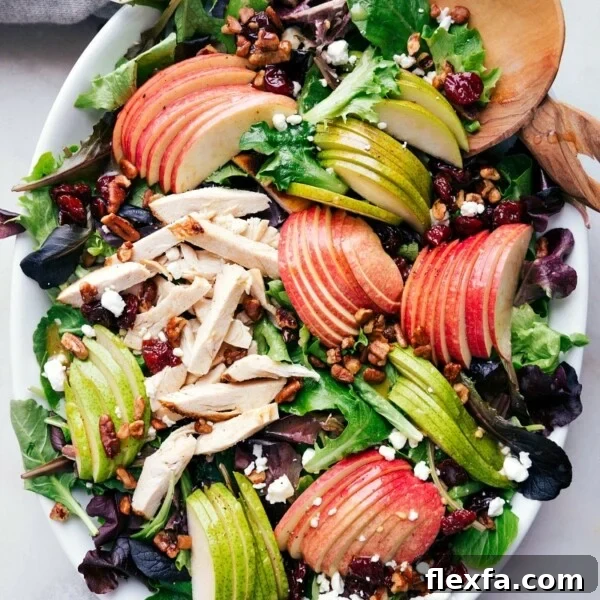 Bowl of refreshing apple salad, beautifully prepared and ready to be served.